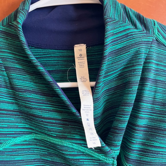 Lululemon Precision Jacket Cyber Jungle Hero Blue Green Size 10 - Picture 5 of 5